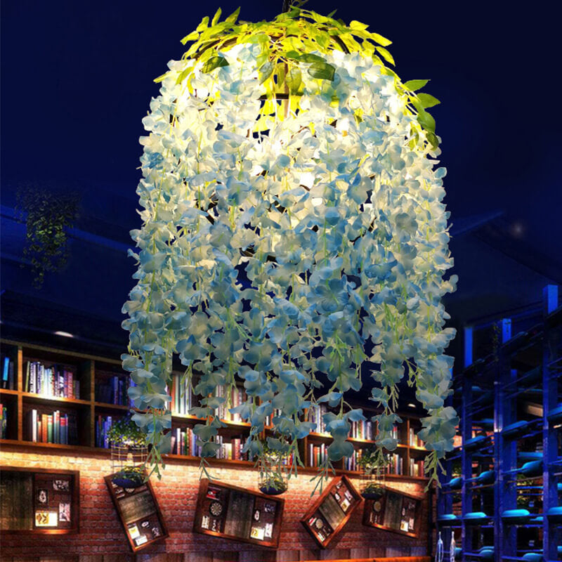 Industrial Colorful Flower Globe Chandeliers - 1/3/5-Light Options