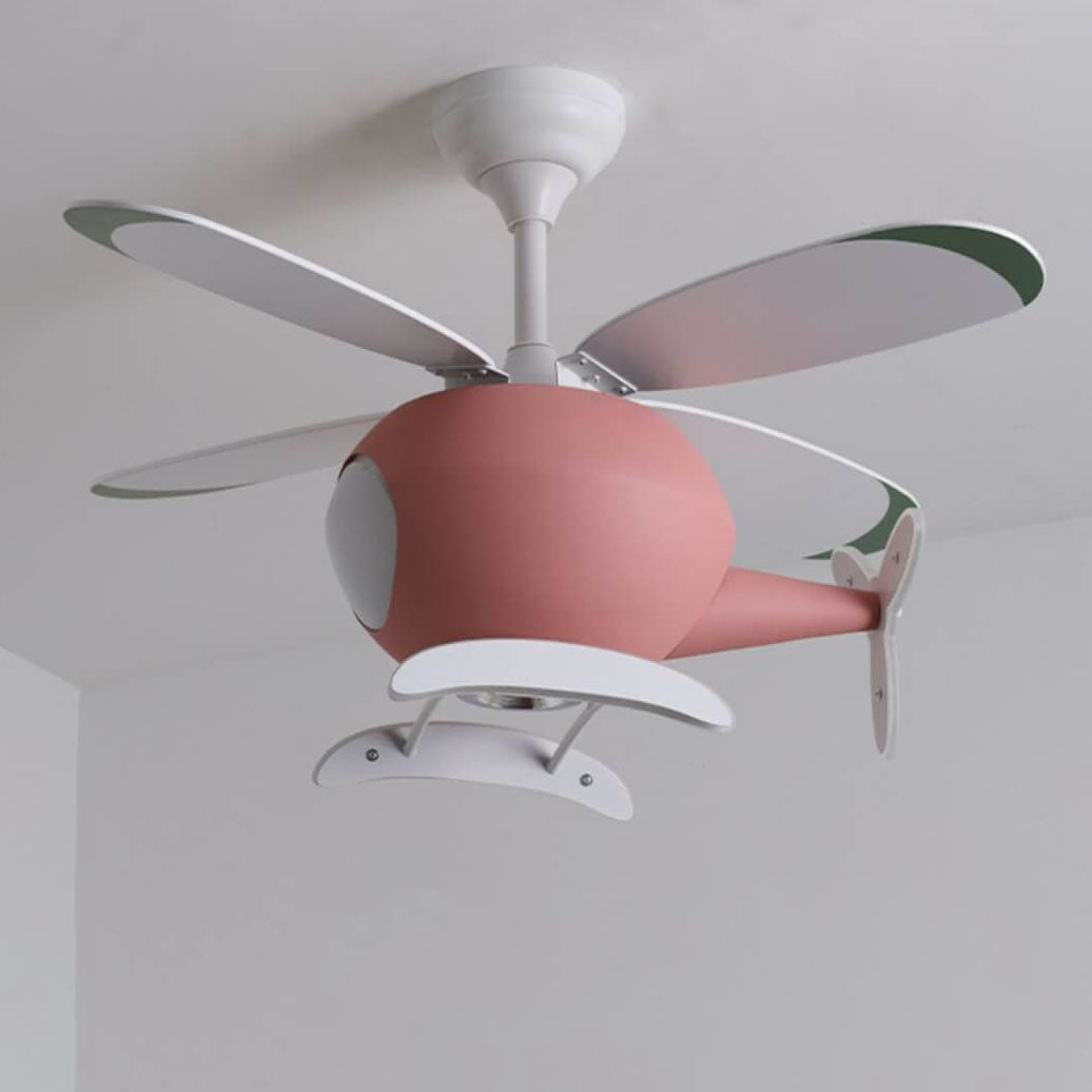 Charming Cartoon Aircraft LED Ceiling Fan Light with Downrods