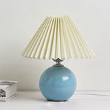 Sleek Nordic Minimalist Ceramic Pleated 1-Light Table Lamp
