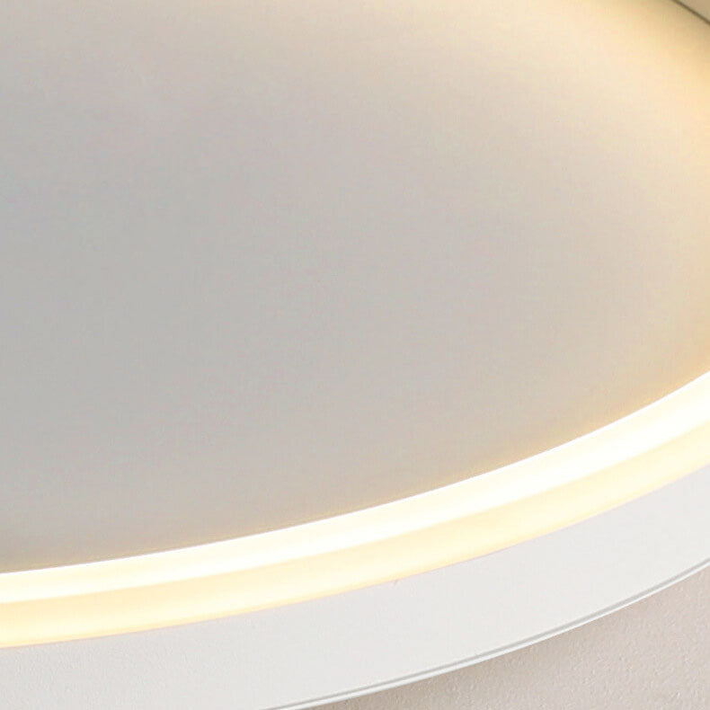Nordic Minimalist Circular Ring LED Flush Mount Ceiling Light with Iron & Acrylic