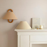 Sleek Contemporary Solid Wood Pleated Semi-Circle 1-Light Wall Sconce Lamp