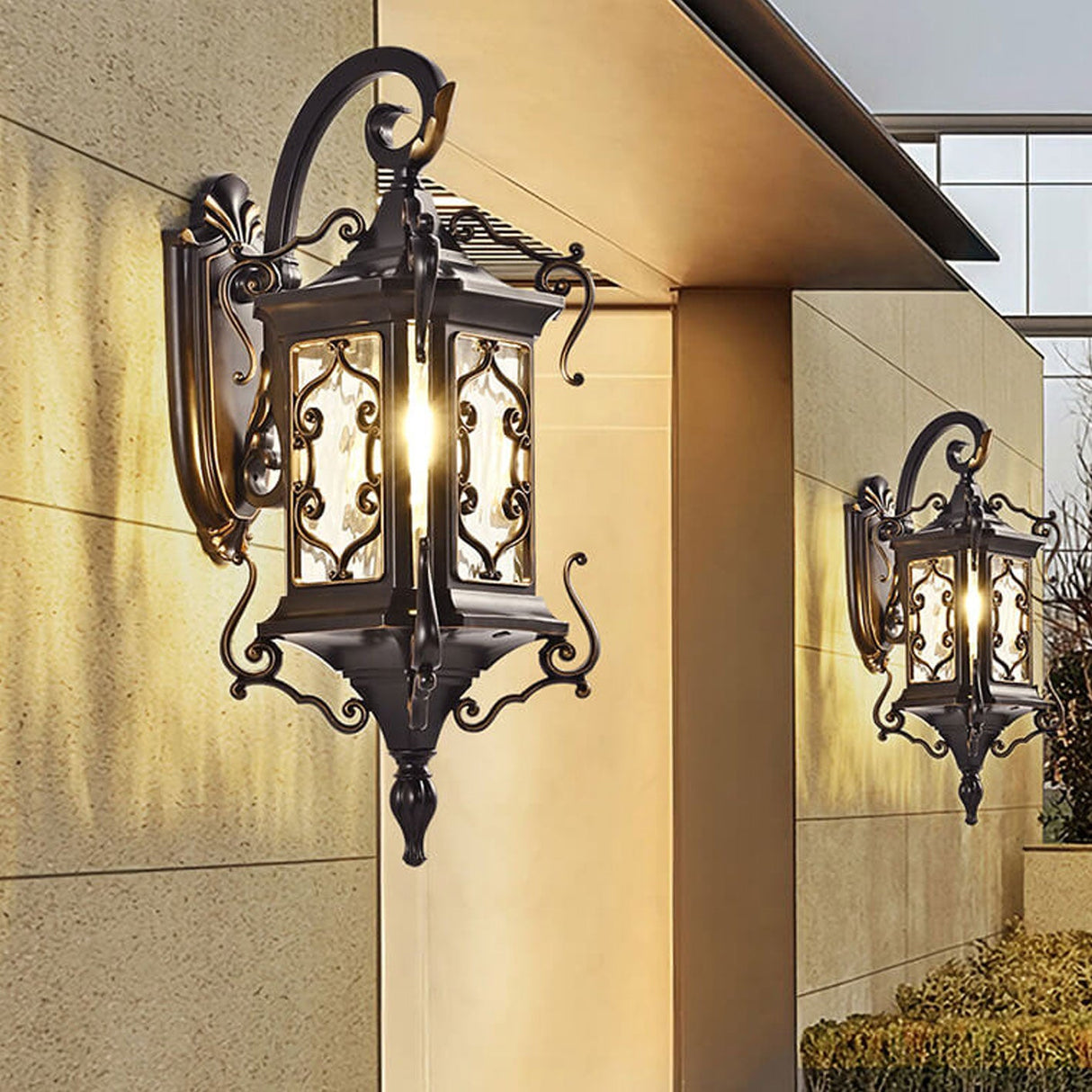 European Palace Outdoor Waterproof 1-Light Wall Sconce Lamp – Elegant Exterior Lighting