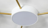 Scandinavian Minimalist Solid Wood & Iron LED Flush-Mount Light