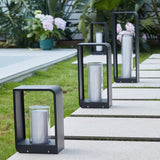 Modern Minimalist Square-Frame LED Landscape Light - Waterproof Stainless Steel & Acrylic for Outdoor Patio & Lawn