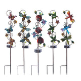 Solar Iron Garden Lights Set – Hummingbird, Butterfly & Dragonfly Lawn & Landscape Accent