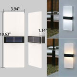 Courtyard Waterproof Acrylic LED Solar Wall Sconce Lamp - Modern Outdoor Lighting