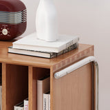 Modern Nordic Rectangular End Table – Wood & Steel, 2-Tier Living Room Accent