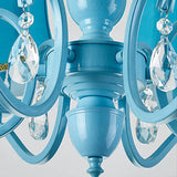 Elegant Modern Cone Iron Crystal Fabric Chandelier – 5/6/8-Light Options