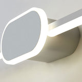 Sleek Modern Minimalist Long-Strip Oval-Base Vanity LED Wall Sconce Lamp