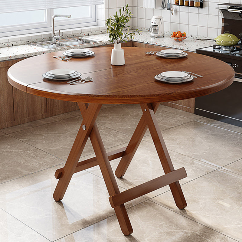 Sleek Contemporary Scandinavian Round Dining Table with MDF Top and Steel Base — Seats 4