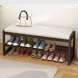 Sleek Contemporary Scandinavian Rectangular Solid-Wood Shoe Storage with 1 Shelf - Entryway Organizer