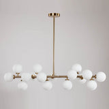 Nordic Light Luxury Glass Ball Chandelier - Magic Bean Island Light, 16-Light