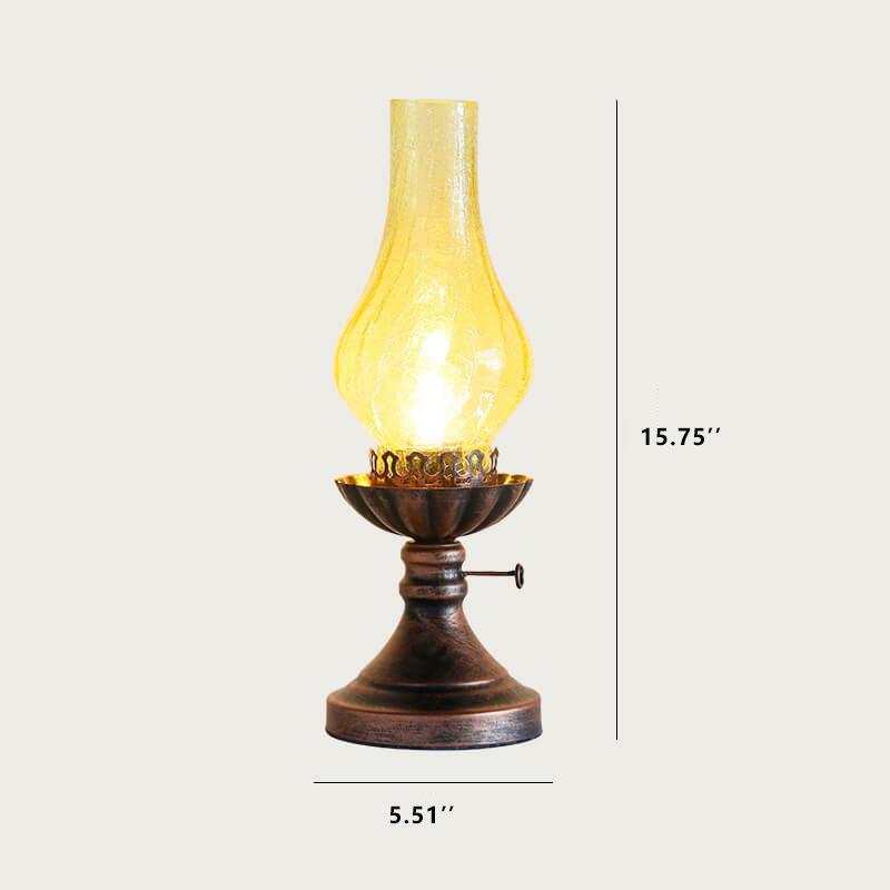 Charming Vintage Kerosene Oil Lamp – Antique 1-Light Table Lamp