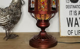 Handcrafted Vintage Turkish Stained-Glass Lantern Table Lamp, 1-Light