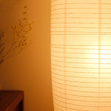 Nordic Minimalist Rice Paper Column Floor Lamp, 2-Light Standing Lamp