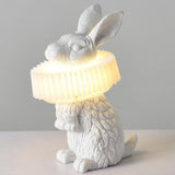 Contemporary Resin Rabbit LED Table Lamp - One-Light Creative Home Accent