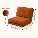 Modern Scandinavian Corduroy & Cotton Foldable Sofa with Backrest – Stylish Lounge Couch for Living Room & Bedroom