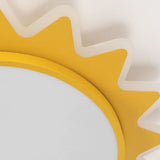 Whimsical Cartoon Sun LED Flush-Mount Ceiling Light