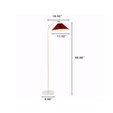 Elegant Minimalist Floor Lamp with Pleated Fabric Shade - 1-Light