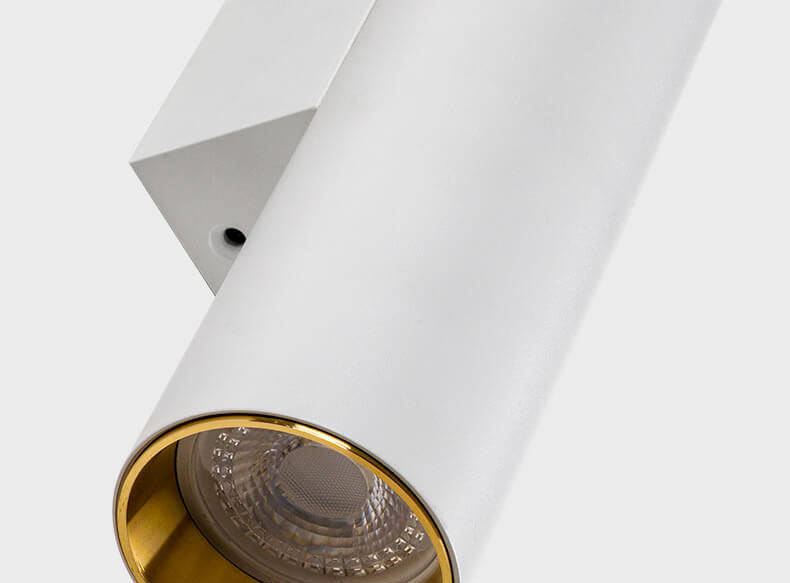 Sleek Aluminum 2-Light Cylindrical Wall Sconce Lamp