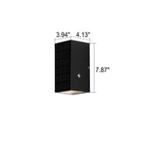 Sleek Black Rectangular Solar LED Outdoor Wall Light — Die-Cast Aluminum