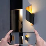 Sleek Modern Outdoor Aluminum LED Wall Sconce with Curved Column - Waterproof