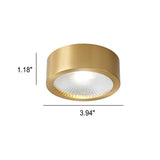 Nordic Light Luxury All-Copper Ultra-Thin LED Flush-Mount Ceiling Light