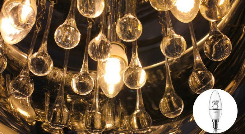 Elegant Modern Glass Shade 6-Light Crystal Hanging Chandelier