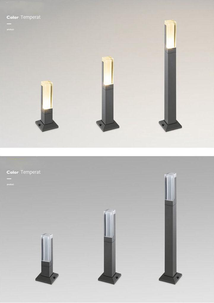 Acrylic LED Lawn Light Column - Outdoor Waterproof Garden Light