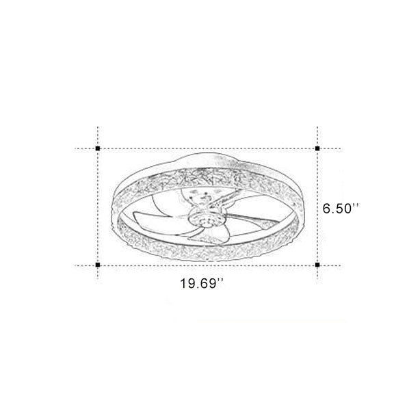 Contemporary Circle Ring LED Ceiling Fan Light – Semi-Flush Mount