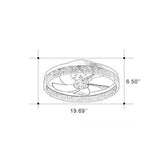 Contemporary Circle Ring LED Ceiling Fan Light – Semi-Flush Mount
