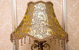 European Vintage Fabric 1-Light Table Lamp – Antique-Style Elegance for Classic Interiors