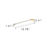 Sleek Modern Minimalist Rectangular Ring LED Flush-Mount Ceiling Light