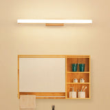 Nordic Minimalist Wooden Long-Strip Vanity Light – LED Wall Sconce Lamp