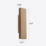 Japanese Minimalist Log-Style Rectangular LED Wall Sconce Lamp with Rotatable Flat Panel
