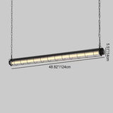 Contemporary Industrial Long-Hardware Acrylic Island Pendant Chandelier with 1/2 Light for Dining Room