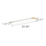 Sleek Modern Minimalist Rectangular Ring LED Flush-Mount Ceiling Light