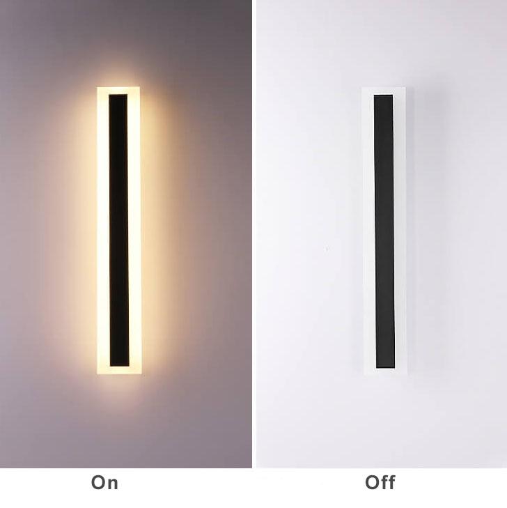 Sleek Elongated Bar 1-Light LED Outdoor Wall Light – Waterproof Acrylic Fixture