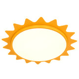 Whimsical Cartoon Sun LED Flush-Mount Ceiling Light
