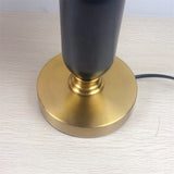 Vintage-Style 1-Light Table Lamp with Pleated Shade and Column Base