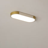 Sleek Modern Minimalist Rectangular Ring LED Flush-Mount Ceiling Light