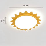 Whimsical Cartoon Sun LED Flush-Mount Ceiling Light