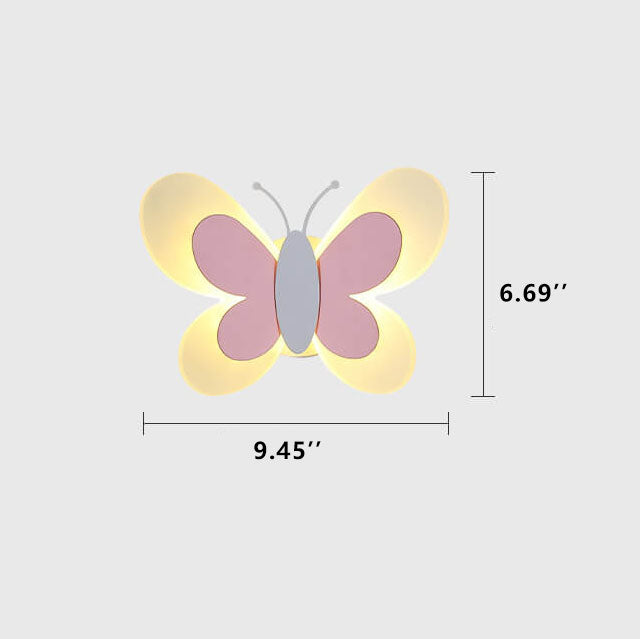 Whimsical Butterfly Acrylic LED Wall Sconce - 1-Light
