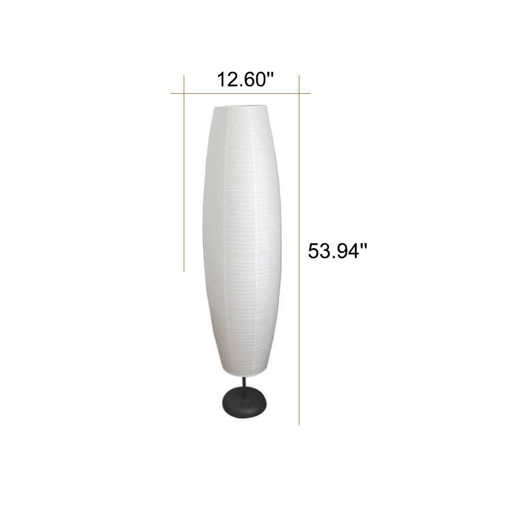 Nordic Minimalist Rice Paper Column Floor Lamp, 2-Light Standing Lamp