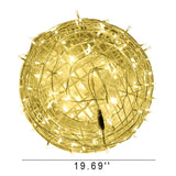 Twisted Ball LED Outdoor Hanging Light – Waterproof, Decorative Garden Light