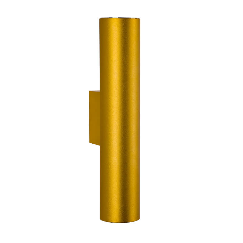 Sleek Aluminum 2-Light Cylindrical Wall Sconce Lamp