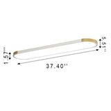 Sleek Modern Minimalist Rectangular Ring LED Flush-Mount Ceiling Light