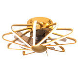 Nordic Cage-Style LED Ceiling Fan Light, Semi-Flush Mount Fixture