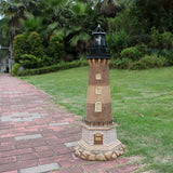 Creative Solar Rotating Tower LED Garden Light – Resin Landscape Decor for Yard & Patio