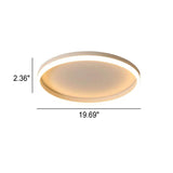 Nordic Minimalist Circular Ring LED Flush Mount Ceiling Light with Iron & Acrylic
